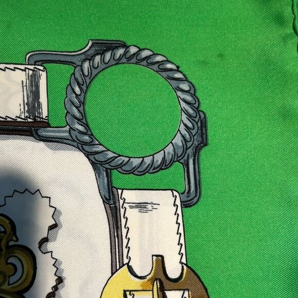 Vintage Hermes "Cuivreries" Silk Scarf, by Francoise de La Perriere - Picture 14 of 16